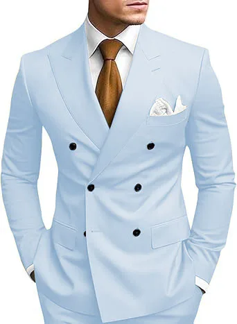 رجل 2 قطعة الزي مجموعة مزدوجة الصدر، مزدوجة الشق دعوى لفساتين الزفاف مرحلة زي التخرج عارضة البدلة