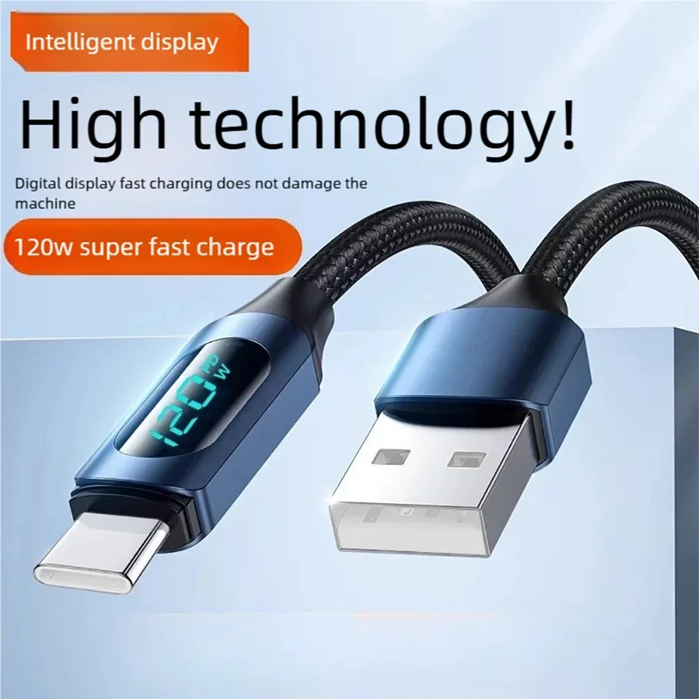 

USB C Cable 120W PD Fast Charging Phone Charger Data Cord For iPhone Samsung Xiaomi Macbook Type C To Type C Quick Charge Cable