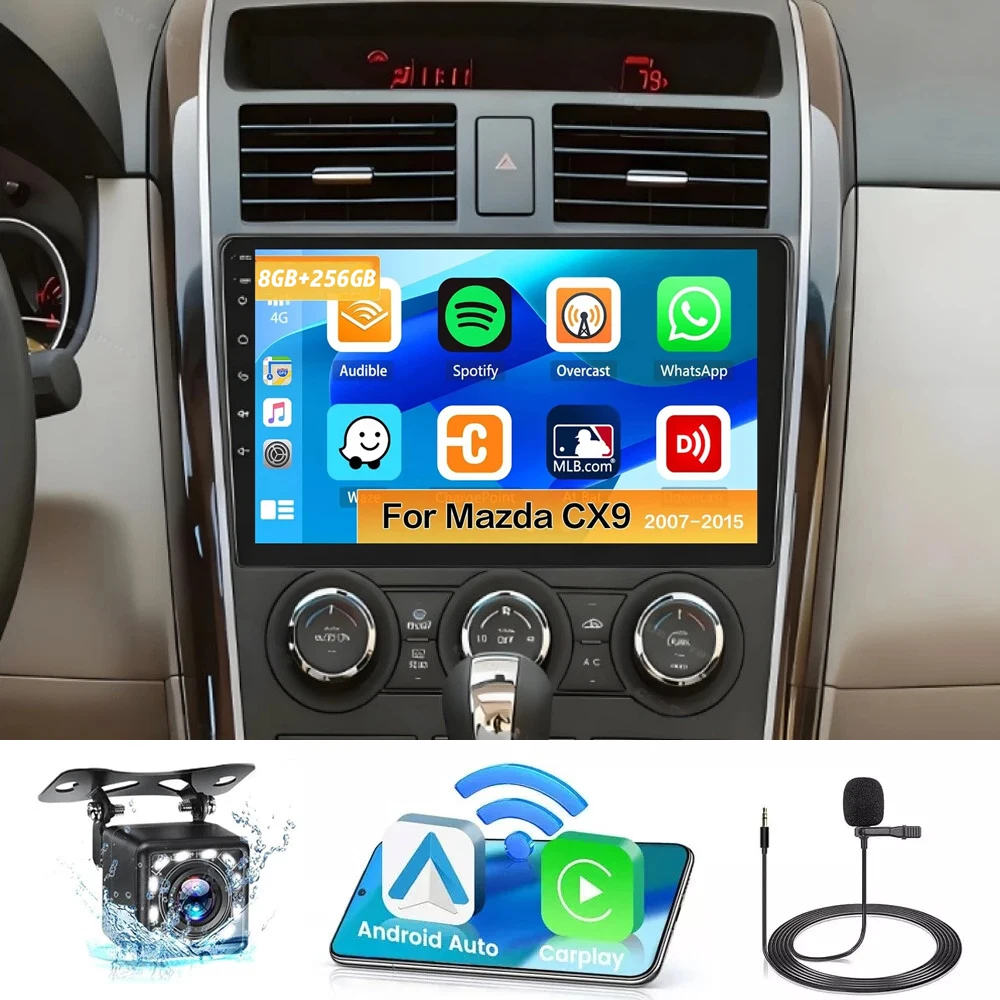 

10.1 inch Navigation GPS Android 15 For MAZDA CX9 CX-9 2006 - 2016 Car Radio Multimedia Video Player Carplay Auto Stereo DSP RDS