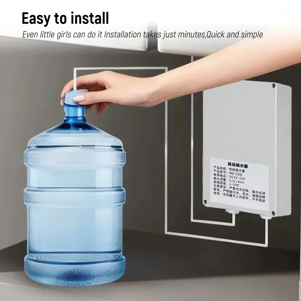 12V Electric Water Pump for Caravan Water Dispensing System 2L/min 3.5L/min Automatic Kitchen Faucet Suction Pump for Kitchen view 4