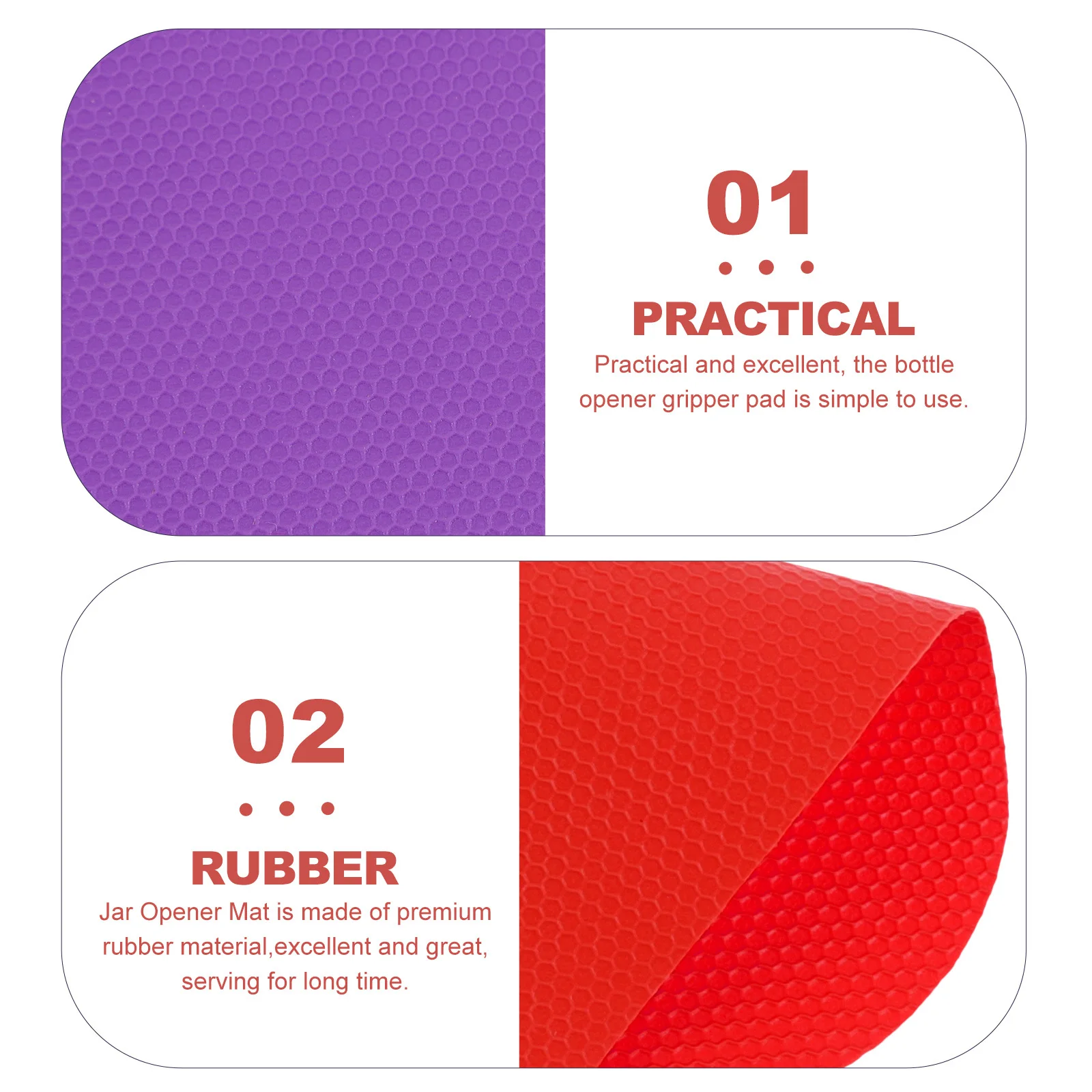 

6pcs Rubber Jar Opener Gripper Pads Non-Slip Square For Bottle Lid Kitchen Gadget Household Mats Jar Lid Opener Pads