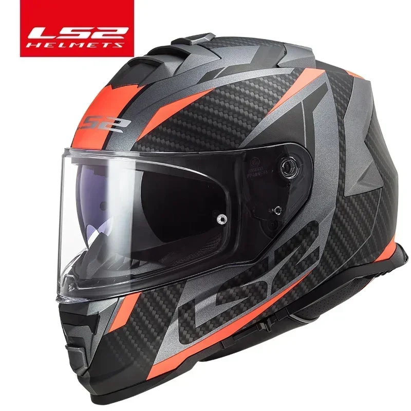 LS2-Casque de moto FF800 avec système antibuée, casques intégraux originaux, seuils M