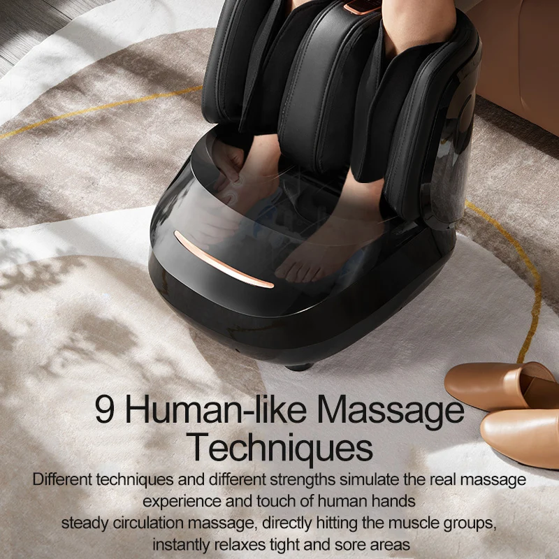 Leg Massager Fully Automatic Kneading Foot Massage Machine Electric Shiatsu Heated Shiatsu Air bag pressure Massage Instrument