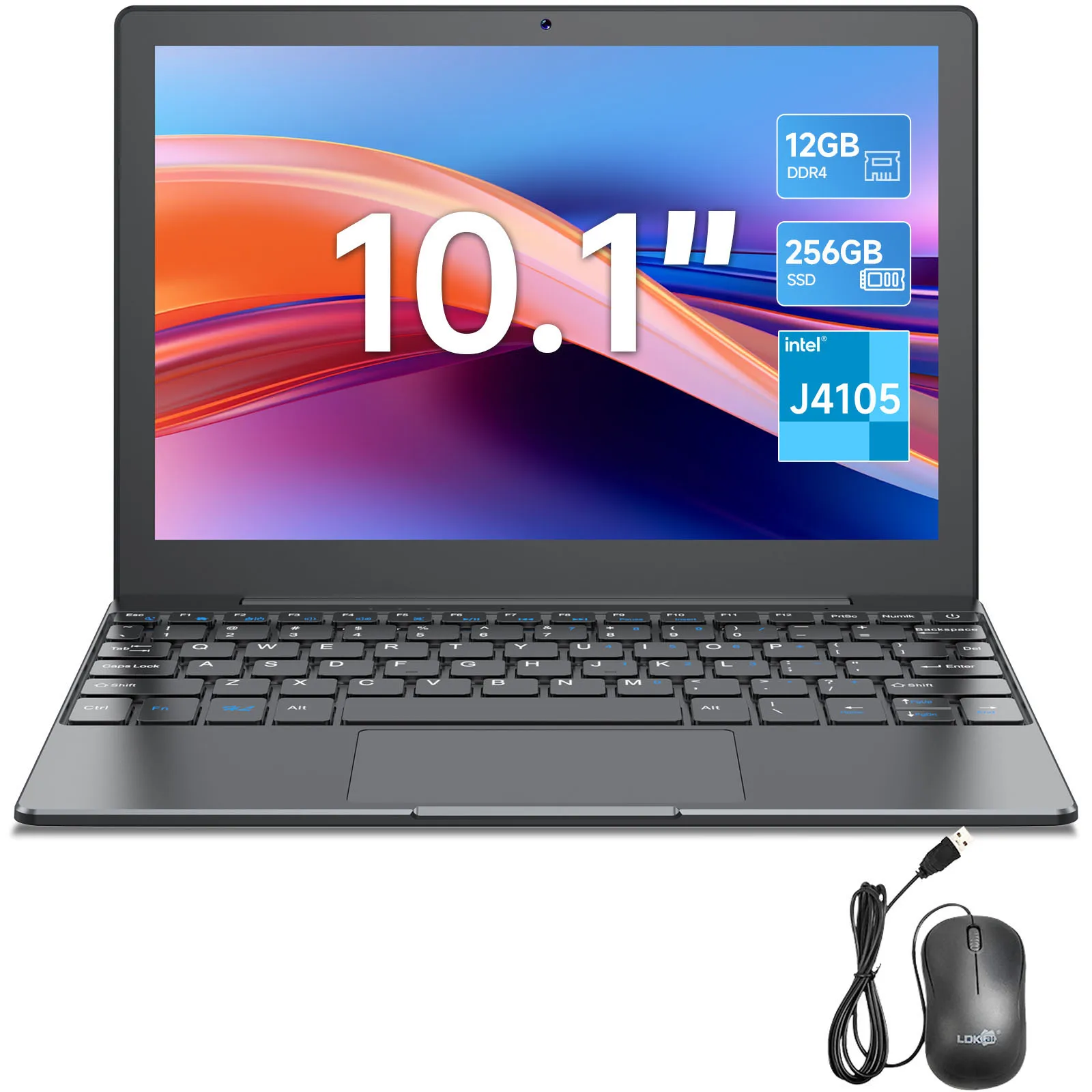 TOPOSH 10.1-inch  laptop, Windows 11 system, Intel  CPU,small computer portable netbook,