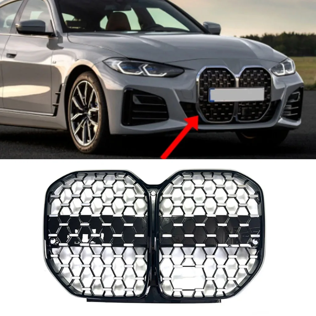 

Diamond Style Front Bumper Grille Kidney Racing Grill Grilles For BMW 4 Series G22 430I 2021 2022 2023 Car Accessories