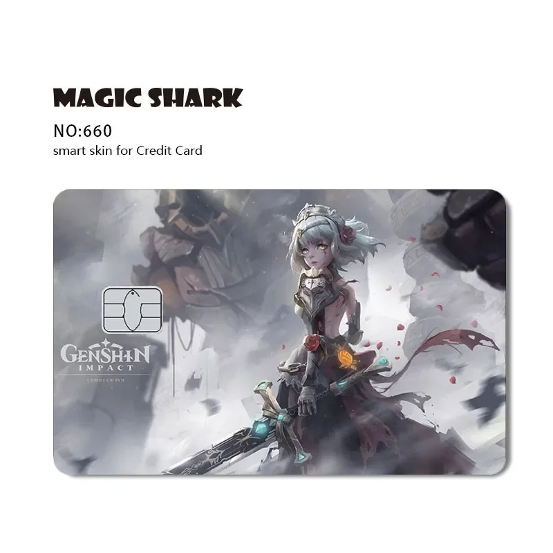 Cool Game Anime Cartoon Matte Film Sticker Skin Film Cover for Small Chip Credit Debit Card Bus Card