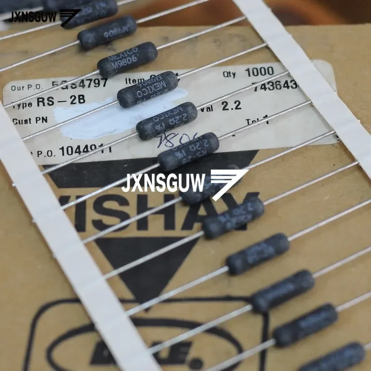 

10PCS NEW VISHAY DALE RS-2B 1% 3W2.2R 15x4MM wound resistance 3W 2.2R RS2B 2.2R 3W 2R2 2.2ohm free shipping