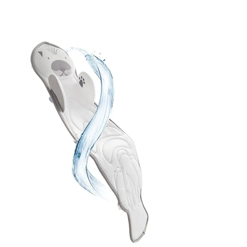 Breathable 3D Air Mesh Otter Baby Bath Cushion Bath with Suction Cup Full Body Bath Pillow