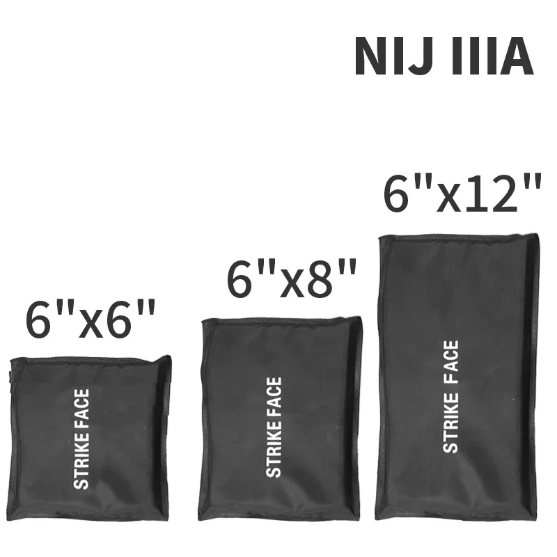 

NIJ IIIA 3A 0101.06 Side Soft Bulletproof Plate Ballistic Vest Waist Ballistic Plate Armor Panel 6x6 6x8 6x12