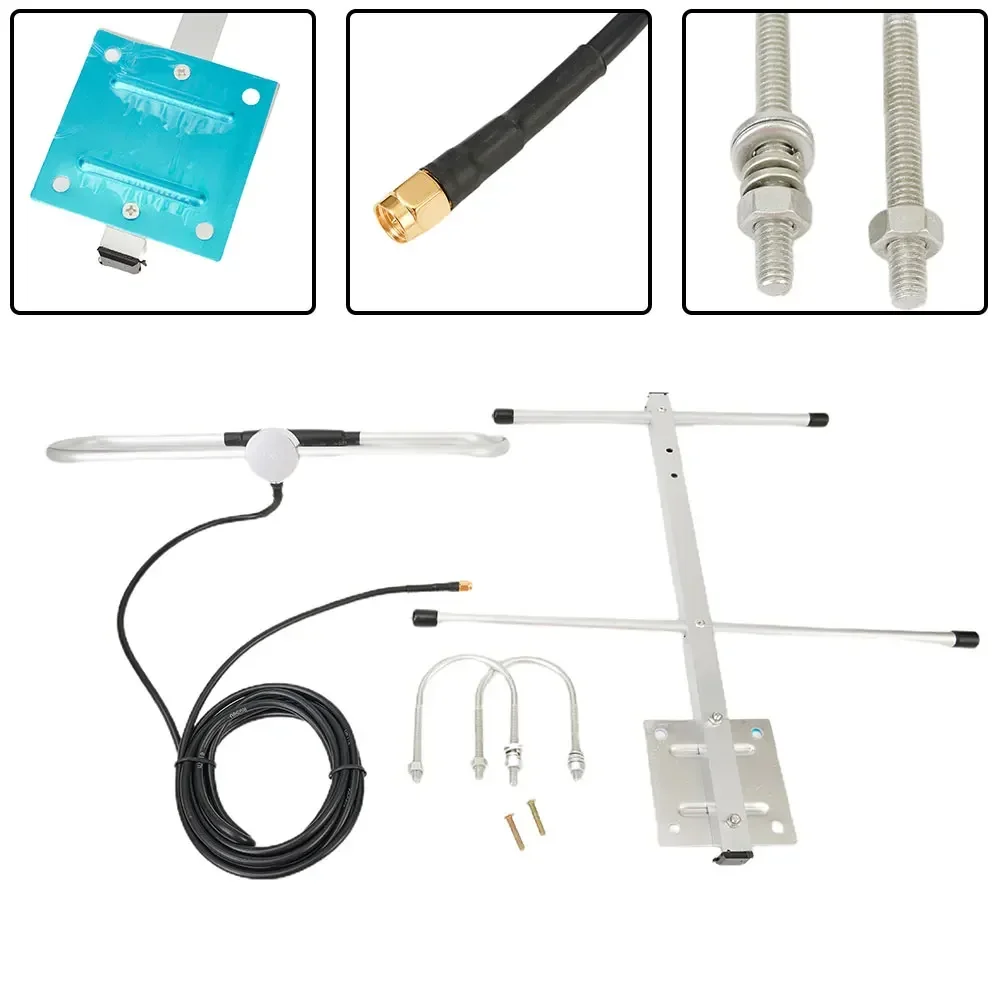 Long Distance Transmitting, Easy Assembly Process 6dBi UHF 433MHz SMA Male Connector Cable RG58 Outdoor Antenna