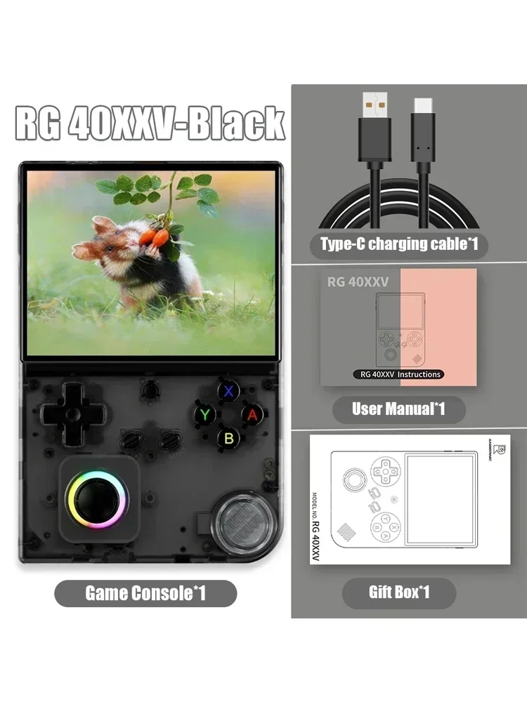 ANBERNIC RG40XXV 64-Bit Linux Retro tragbare Gaming-Konsole, 4,0-Zoll-IPS-Bildschirm, unterstützt 5G WiFi, Bluetooth, HD-Ausgang