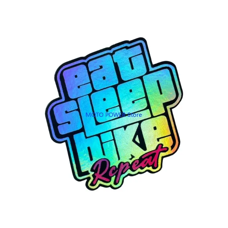 ملصق G7ND Creative Ride Eat Sleep Design للدراجات مقاوم للخدش وسهل الاستخدام