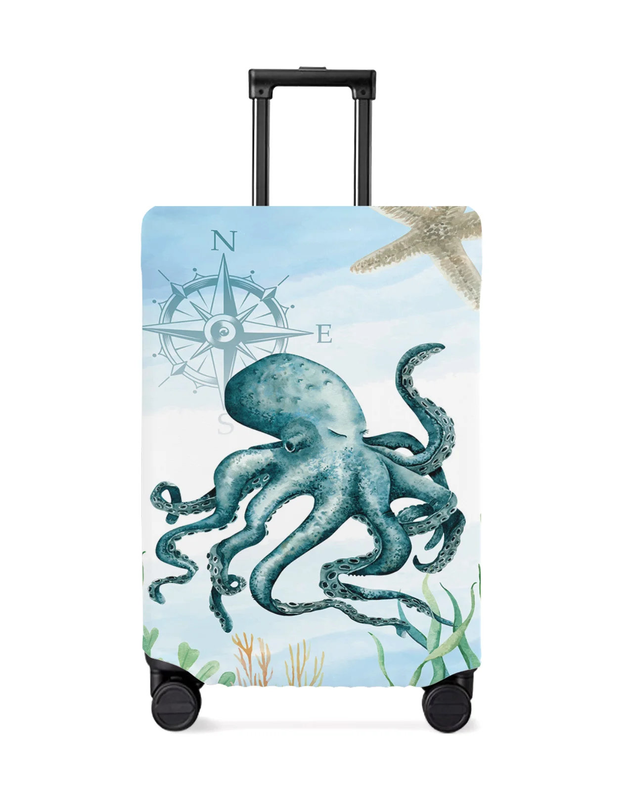 

Ocean Theme Animal Octopus Starfish Travel Luggage Protective Cover Travel Accessories Suitcase Elastic Dust Case Protect Sleeve