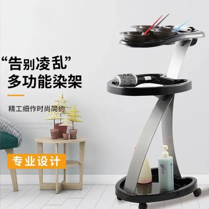 Nordic Hair Salon Rolling Cart Multifunction Hair Beauty Designers Metal Salon Trolley Barbershop Specific Salon Furniture FYST