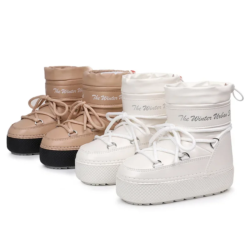 Women's Snow Boots Winter Shoes Anti-skid Kids Girls Space Boots Women Luxury Warm Winter Boots Non-slip Parent Child Boots