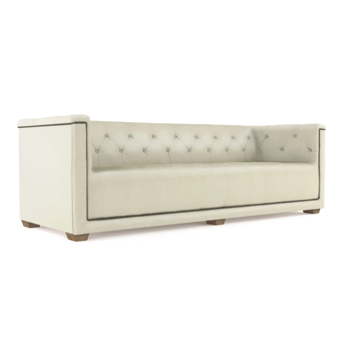 K*-Modern Chesterfield Style Reclining Three-Seater Button Sofa Custom Fabric Living Room Furniture