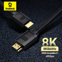 Baseus HDMI-Compatible Cable for Xiaomi Mi Box 48Gbps Digital for PS5 PS4 8K 2.1 4K 2.0 HDMI-Compatible Splitter 8K/60Hz Cables