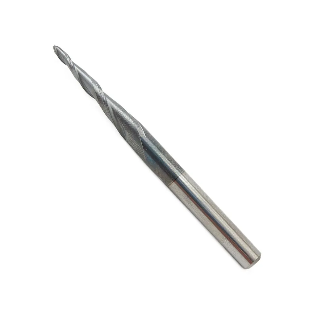 Milling End Mills R1*D6*30.5*75 Router Bit Slotting Taper TiAlN 2 flutes Ball Nose CNC Cutter HRC55 Industrial