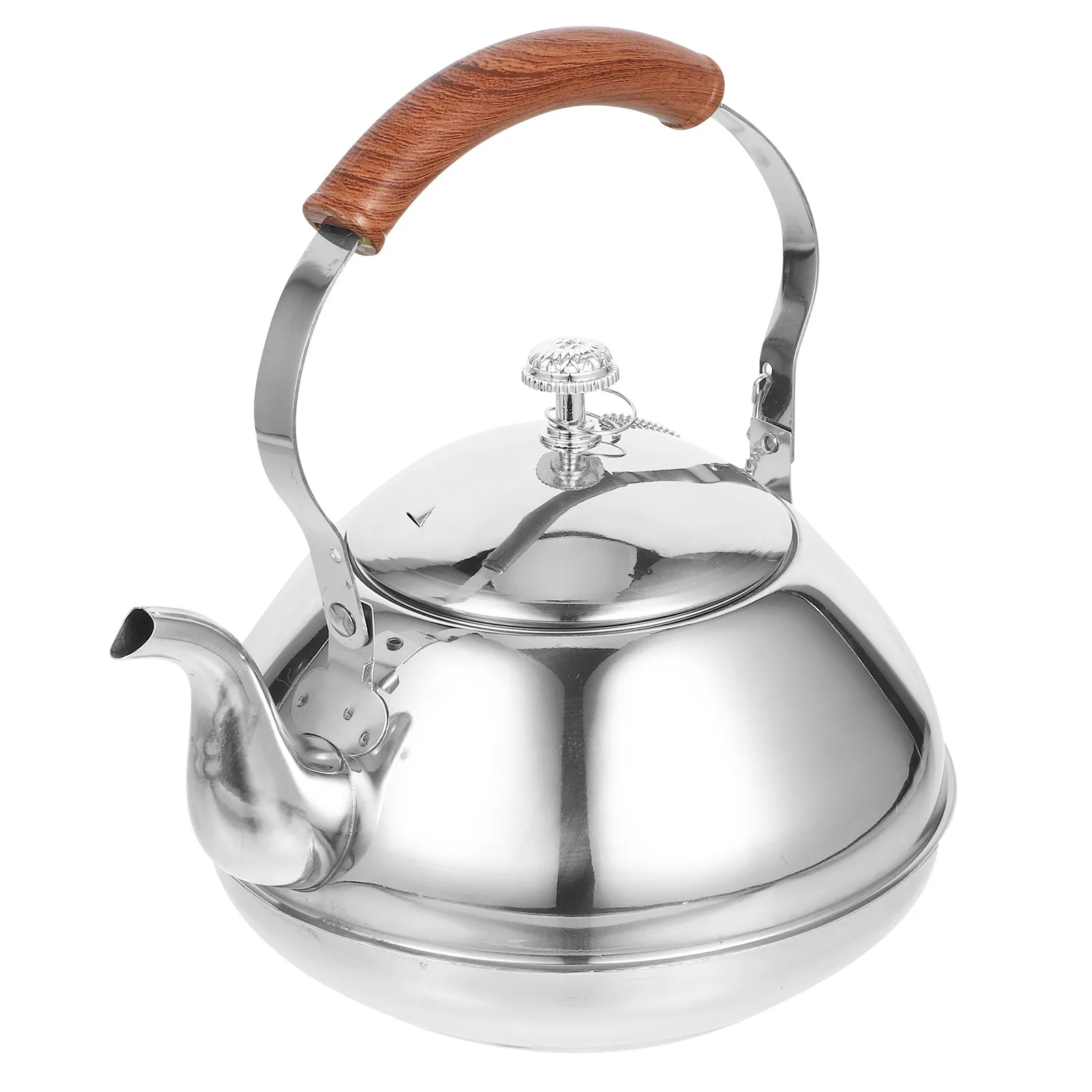 Stainless Steel Teapot with Removable Strainer, Large Capacity Elegant Tea Kettle for Home and Hospitality Use