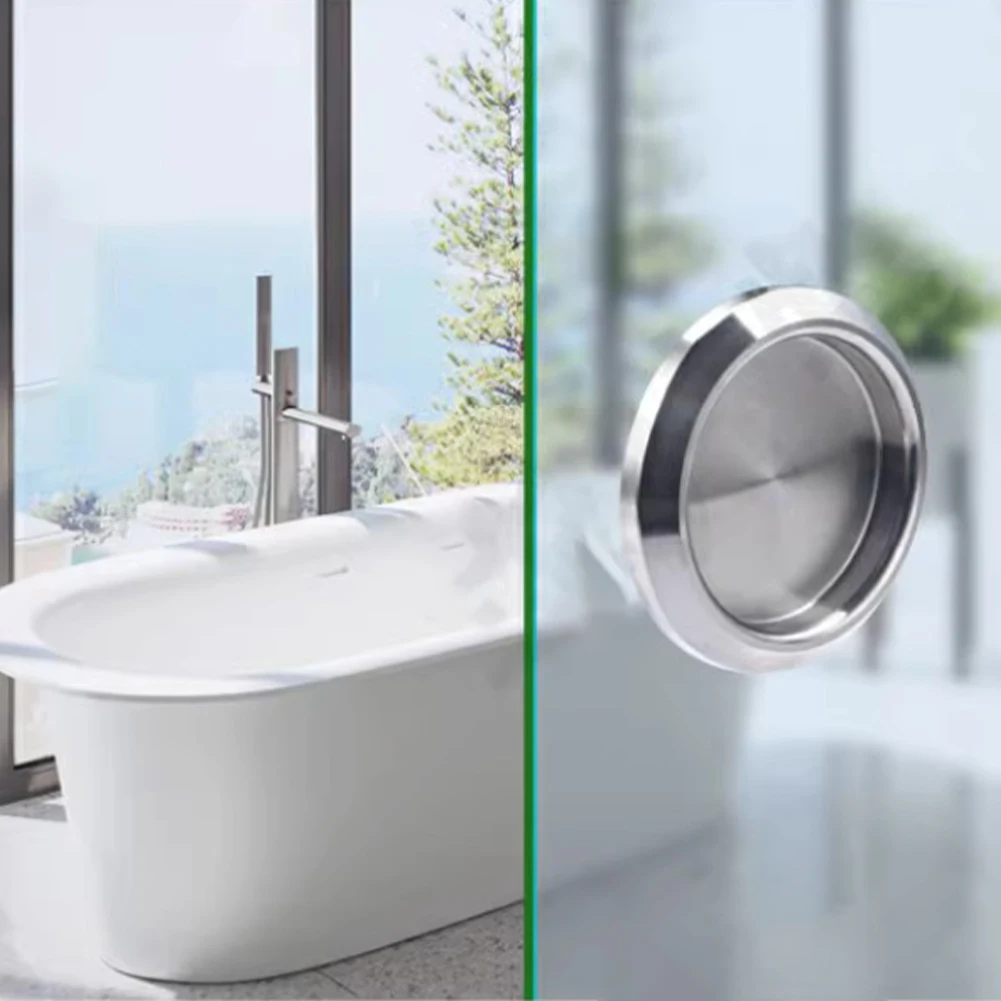 AaInvisible Door Handle StainlessSteelEmbedded Cupboard Handles Sliding Glass Door Handle Multifunctional Home Hardware ﻿