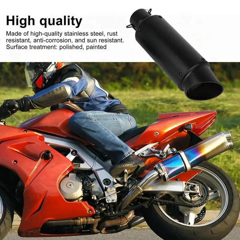 Motorcycle Exhaust Muffler Bike Exhaust Pipe Muffler Universal Moto Muffler System Slip For GY6 Engine Bike Exhaust Escape Tube