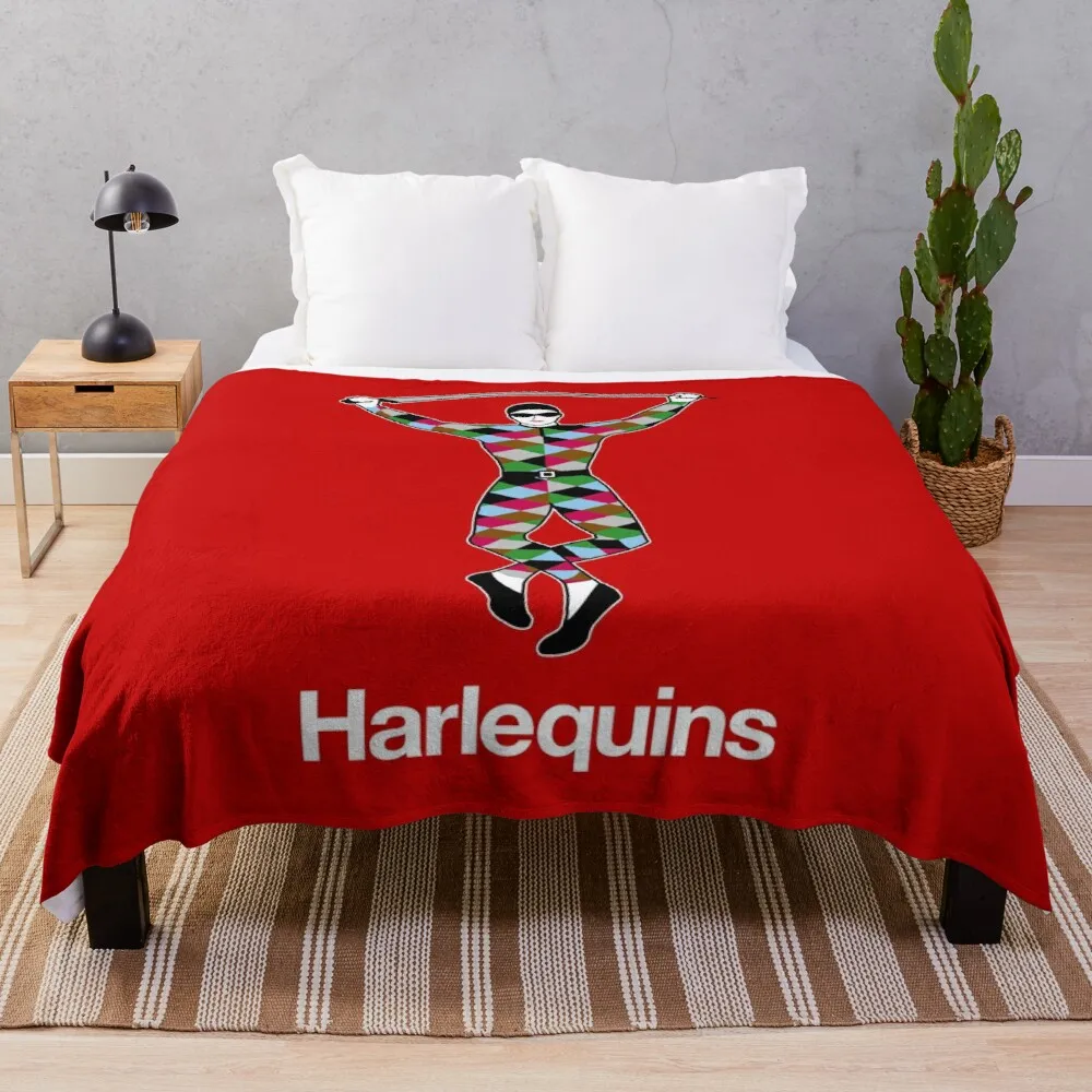 

The HarlequinsLogo Throw Blanket Summer Blanket Retro Blankets Blanket For Decorative Sofa