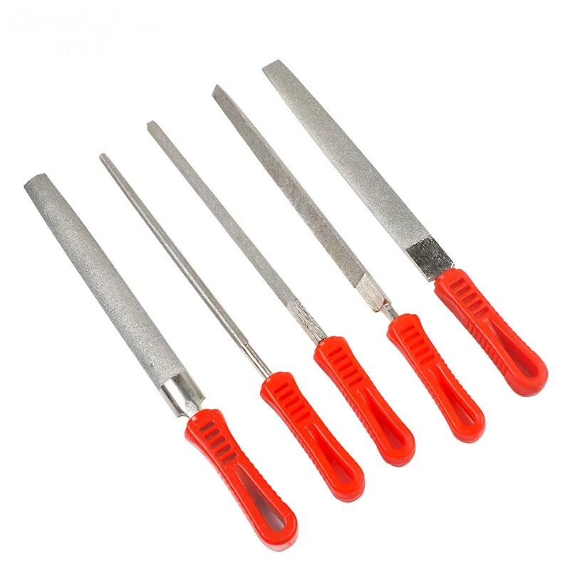 4"6"8"10"12" Plating Diamond File Rasp 4-type Wood Plastic Hard Metal Burr Repairing Hand File Woodworking Grinding Carving Tool