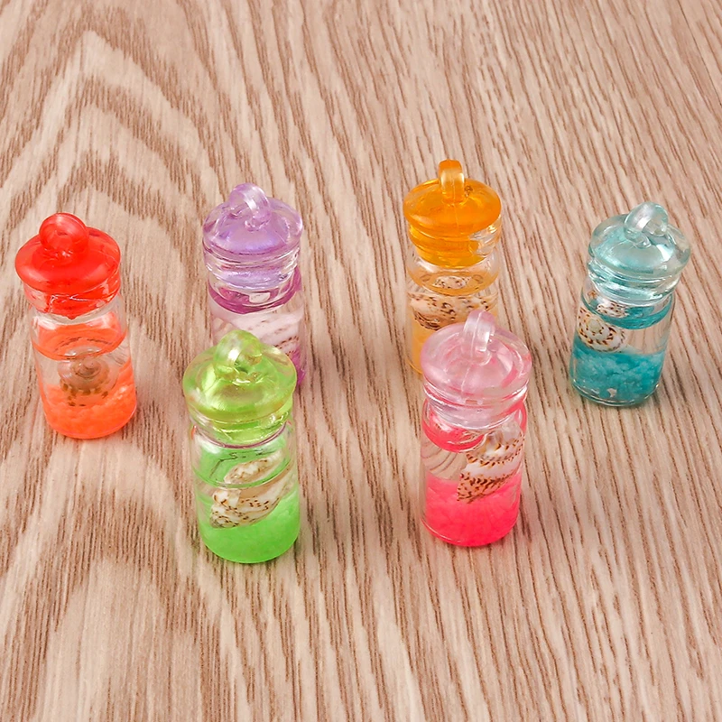 Tusember 10 Stück Glas-Wunschflaschen Bubble-Tea-Anhänger für Ohrringe Armbänder DIY Schlüsselanhänger Anhänger Schmuckherstellung Zubehör – Detail 15