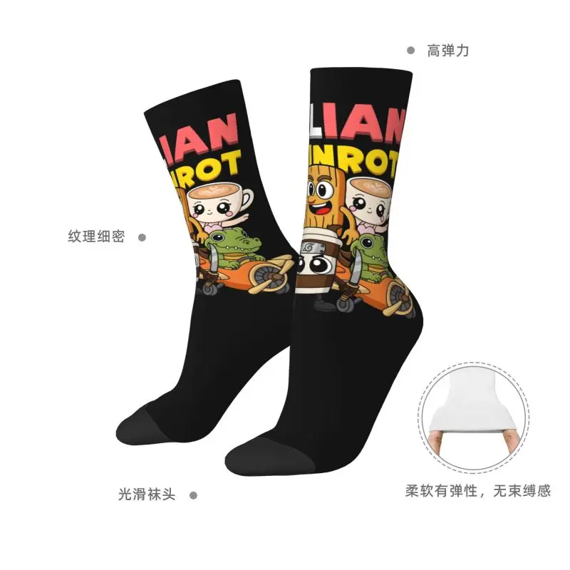 مخصص الإيطالية Brainrot اللباس الجوارب رجل إمرأة دافئ أزياء الحيوانات الكرتون طاقم الجوارب