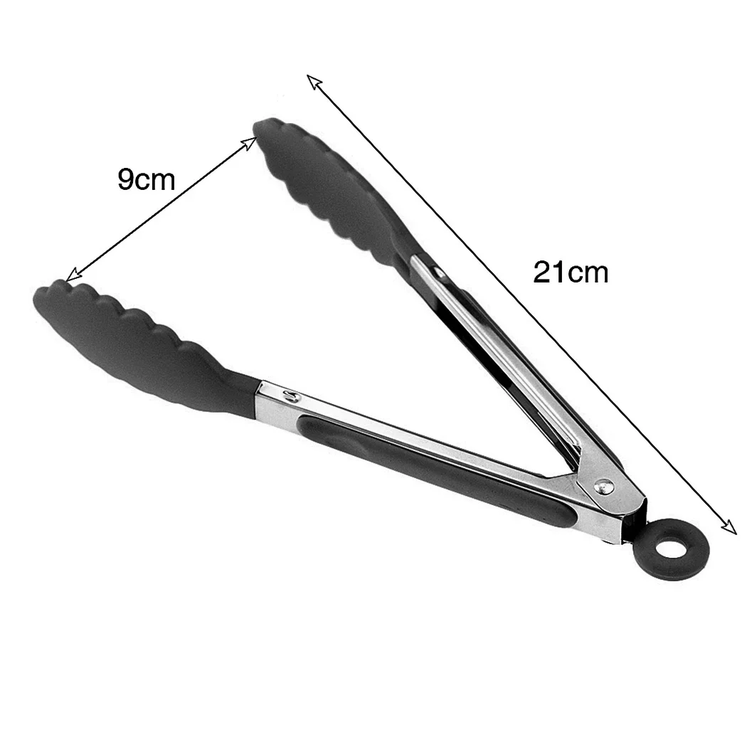 Food Tong Stainless Steel Kitchen Tongs Silicone Non-Slip Cooking Clip Clamp BBQ Tools Grill Kitchen Accessories