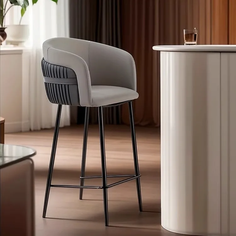 

Italian Bar Chair Household Light Luxury High Sense Designer Island Bar High Chair Sedentary Waist High Chair