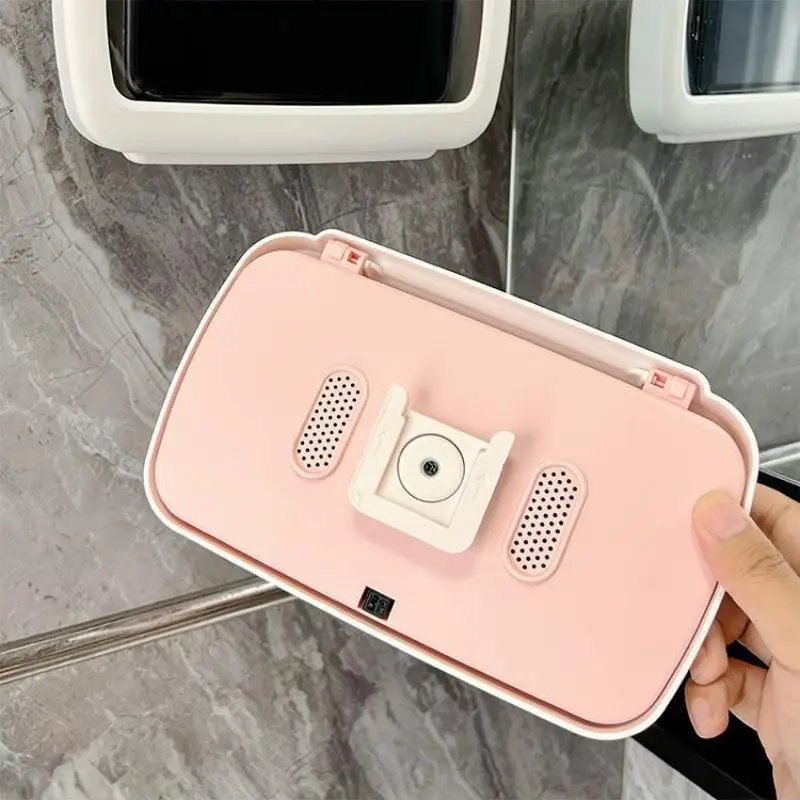 360° Rotation Waterproof Shower Phone Holder Wall Mounted Phone Rack No Punch for Bathroom Shower Kitchen Daily Use