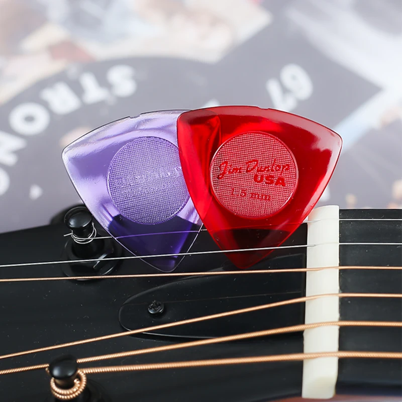 3pcs/1pc Dunlop Guitar Picks 473R TRI Stubby Pick 1.5/2.0/3.0 mm, USA Original Guitar Accessories