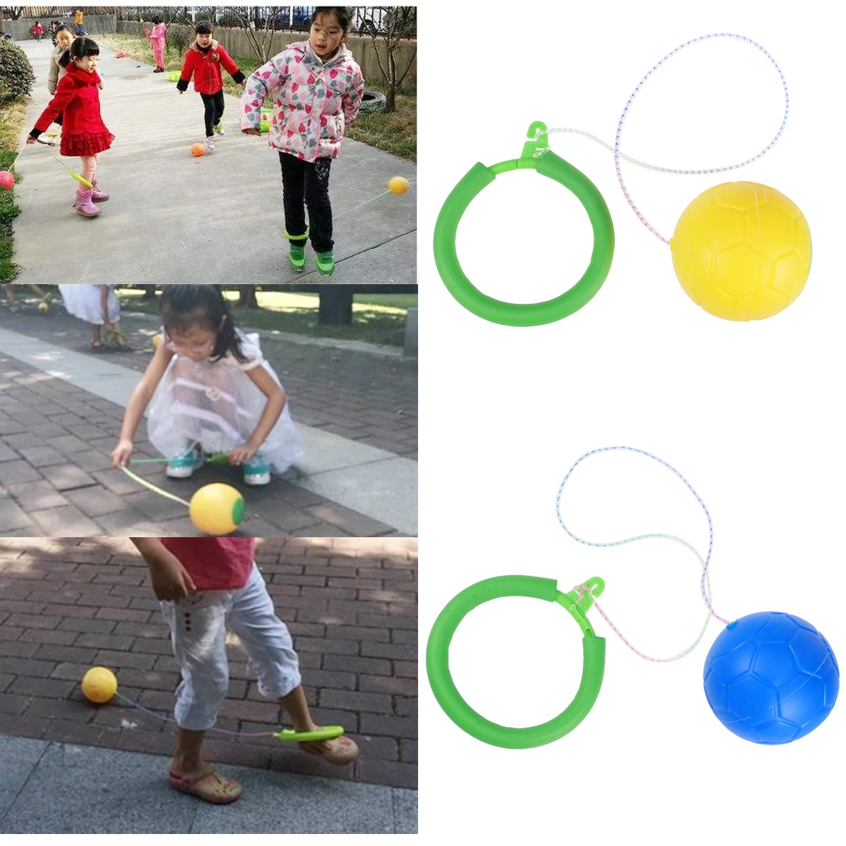 

Kids Toys Rotating Jump Ring Loop Child Jumping Kick The Yellow Fitness