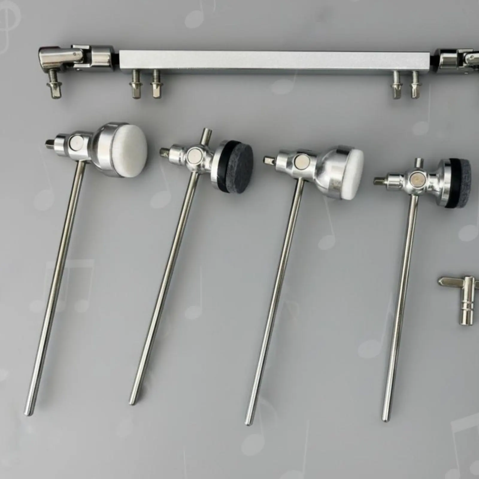 Bass Drum Beater Set Stable Connection Double Bass Pedal Linkage Double Kick Pedal Linkage Rod Easy to Install Music Gear