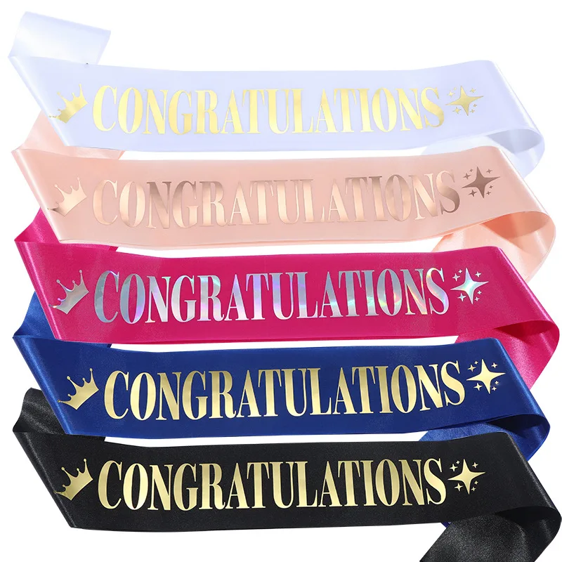 

Congratulations on graduation shoulder straps etiquette shoulder straps party accessories fashion shoulder straps