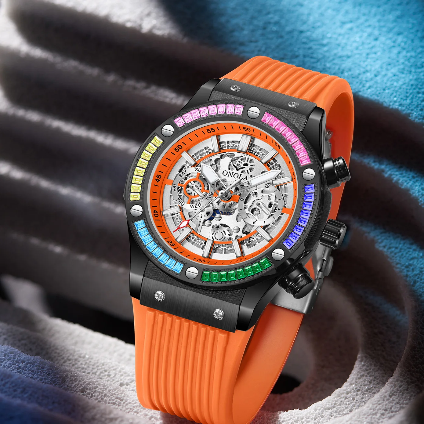 2023 Classic Luxury Watch for Menes Multifunction Sports Waterproof Luminous Casual Clock ONOLA Men Mechanic Watches