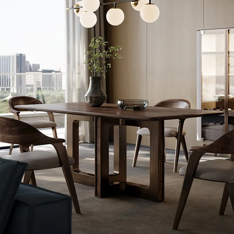 #Coffee Designer Dining Table Reception Lounge Mid Century Dining Table Restaurant Wood Mesas De Comedor Living Room Furniture