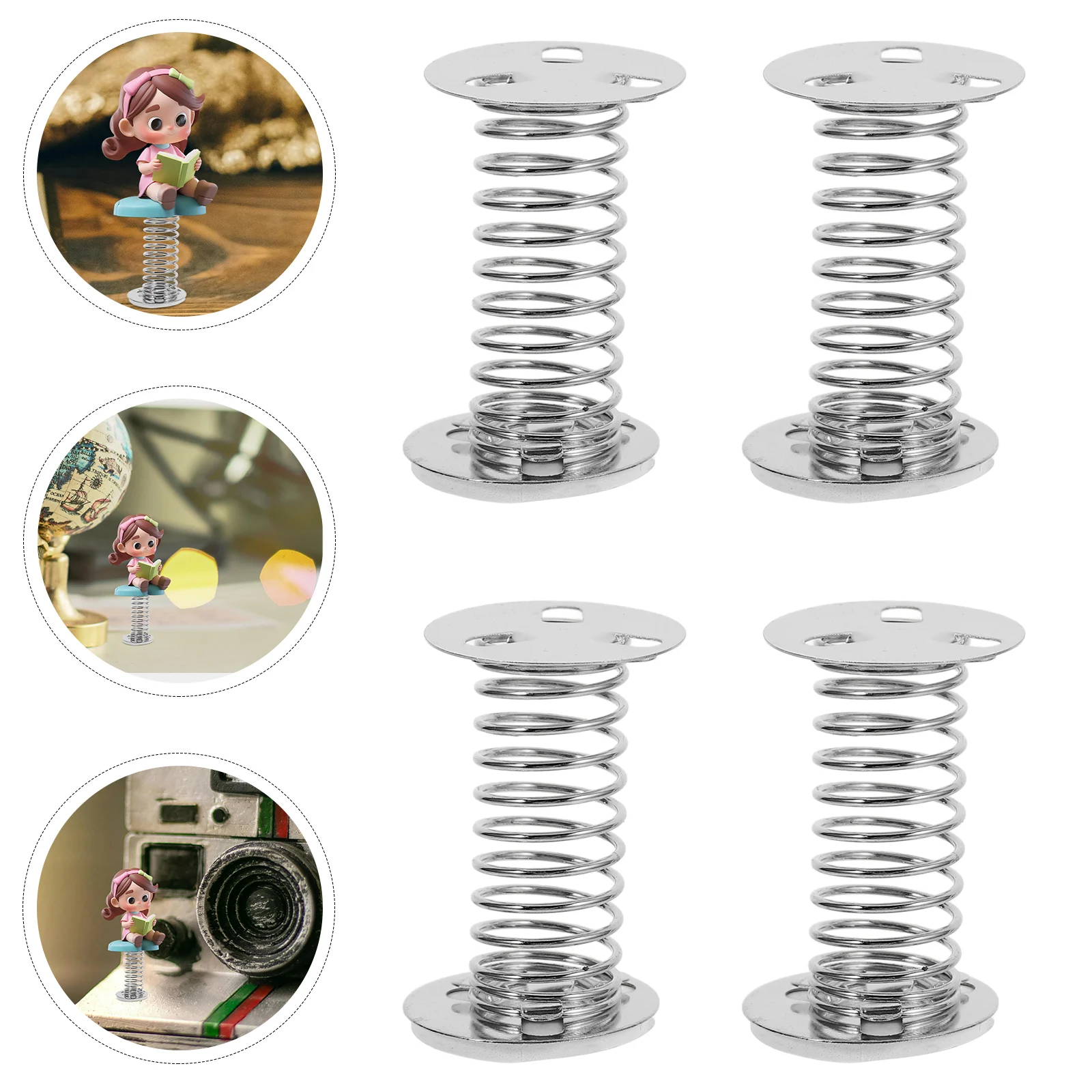 10 Pcs Spring Seat Toys Bobble Heads for Dashboards Desk Ornament Base Car Springs Spiral Wobble Decoration