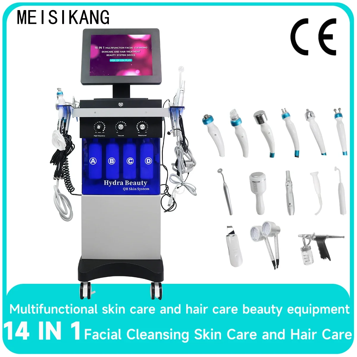 Deep Cleaning Blackhead Removal 14 in 1 Women Hydro Beauty Skin Care Master Machine Skin Firming Brightening Shrink Pores Device