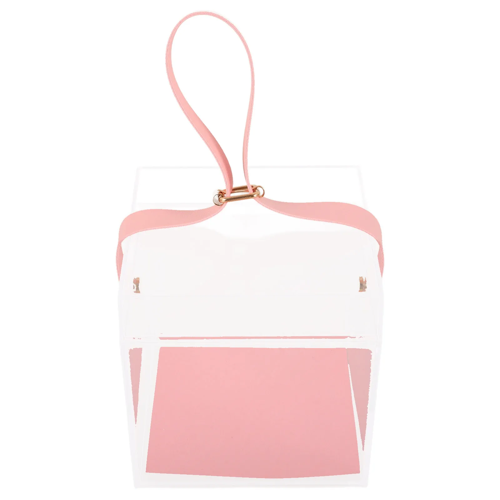 

Small Gift Boxes Clear Candy Storage Containers With Strap Handle For Party Wedding Favor Packaging Acrylic Treat Boxes