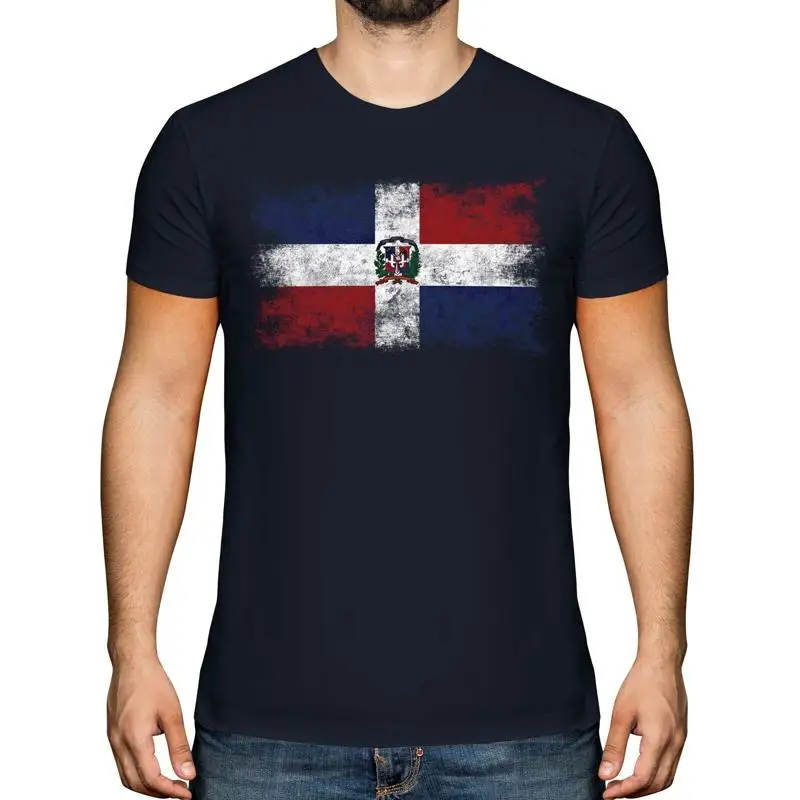 Camiseta para hombre con bandera desgastada de la República Dominicana, camiseta superior de REPÚBLICA DOMINICANA
