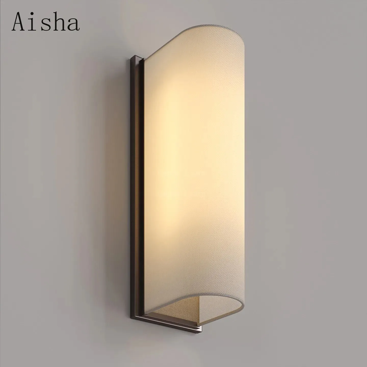 Japanese Minimalist Fabric Wall Lamp Bedroom Bedside Sconces Homestay Hotel Guest Room Living Room Background Wall Light