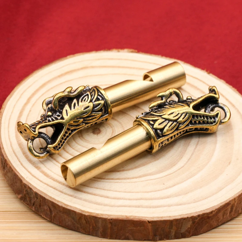 Sun Wukong Brass Whistle Ornaments Keychain Pendant Retro Decorative Figurines Dragon Head Copper Whistle Souvenir Car Pendant