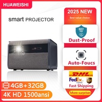 2025 NEW Huaweishi J10 projector 1920 * 1080 Autofocus 4k HD video outdoor mobile phone Android smart home theater LED projector