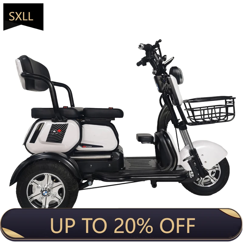 

SXLL 2025 Electric Tricycle Adult Yellow Green Red White Blue Body Motor Heavy Duty Power Battery Time Charging