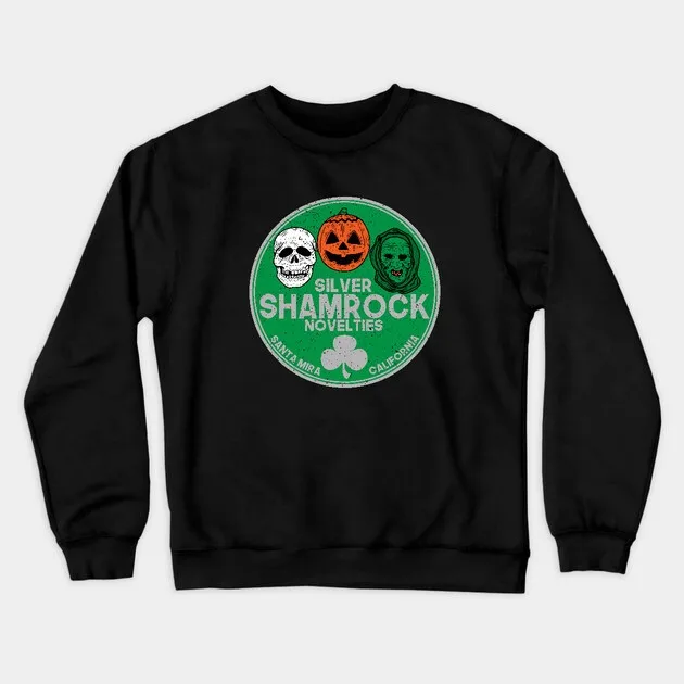 

Фестиваль осенне-зимнего стиля - толстовка Fusion, « СЕРЕБРЯНЫЕ ЛИЦЫ SHAMROCK» с элементами Хэллоуина для модного образа