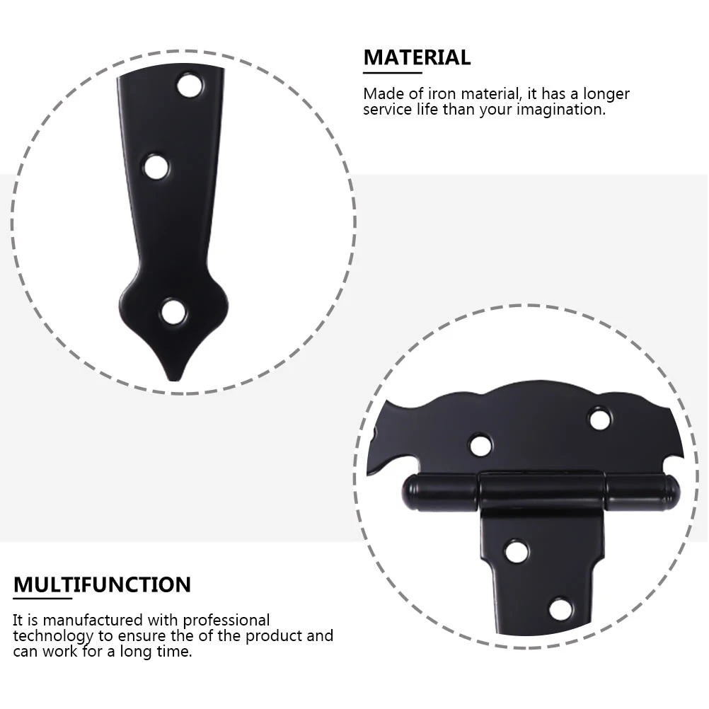 

Heavy Duty T Shaped Door Hinges Iron Mounting for Wooden Fences Gates Barn Shed Yard Doors Silent Gate Latch Hinge