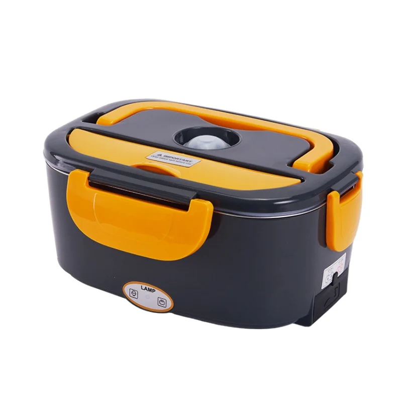 

Portable Car Dual-purpose Stainless Steel Quick Heating Electric Lunch Box Food Heater with Fork Spoon and Insulation Bag