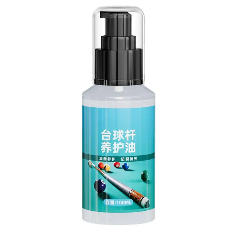 Pool Cue Shaft Oil Spray 100ml Pool Cue Conditioner Pool Stick Maintenance Oil Cue Shaft Conditioner Nourishing Pool Cue